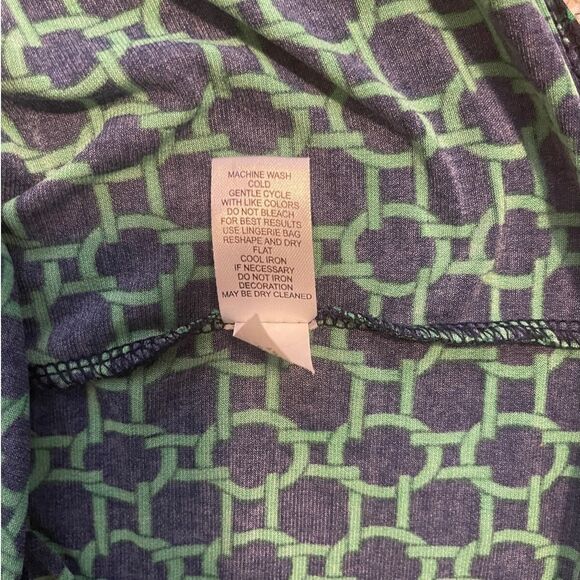 Spense Navy and Green Tie‎ Waist Gold Chain Lace Up Spandex Blend Dress Size S - Picture 11 of 15